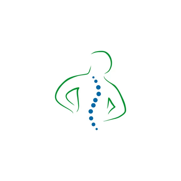 Modèle vectoriel de conception de logo de clinique chiropratique — Image vectorielle