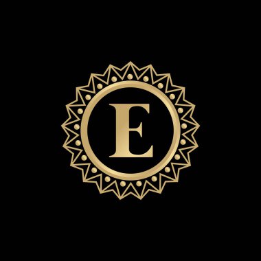 E letter initial logo design vector template