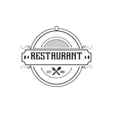 Restaurant logo design concept vector template