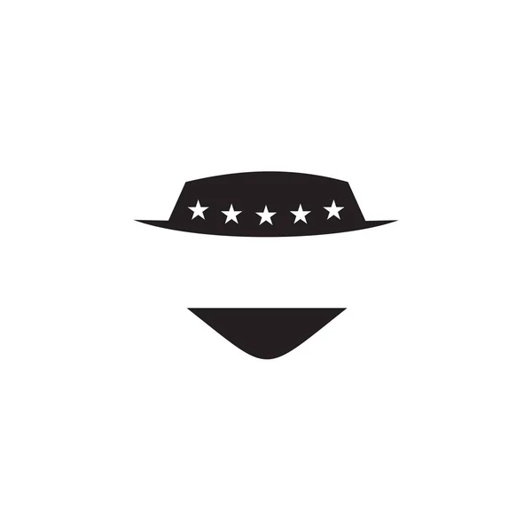 Cowboy emblem logo design vector template — 스톡 벡터