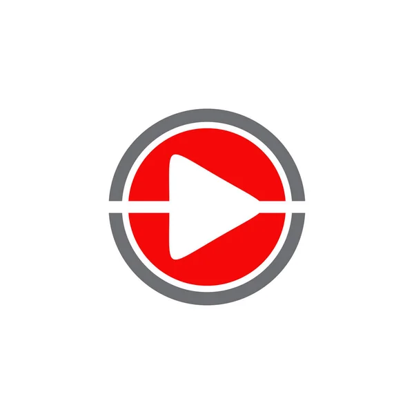 Play button icon logo design vector template — Stok Vektör