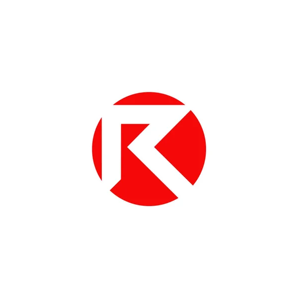 R文字初期アイコンロゴデザインテンプレート — ストックベクタ