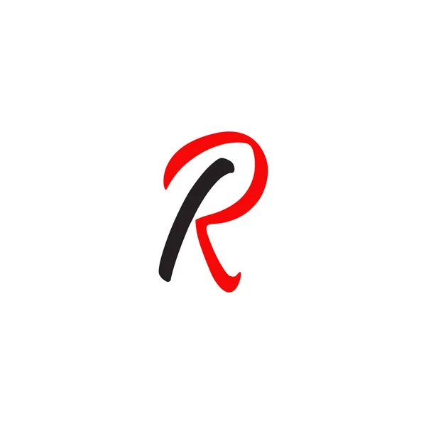 Modelo inicial do projeto do logotipo do ícone da letra R — Vetor de Stock