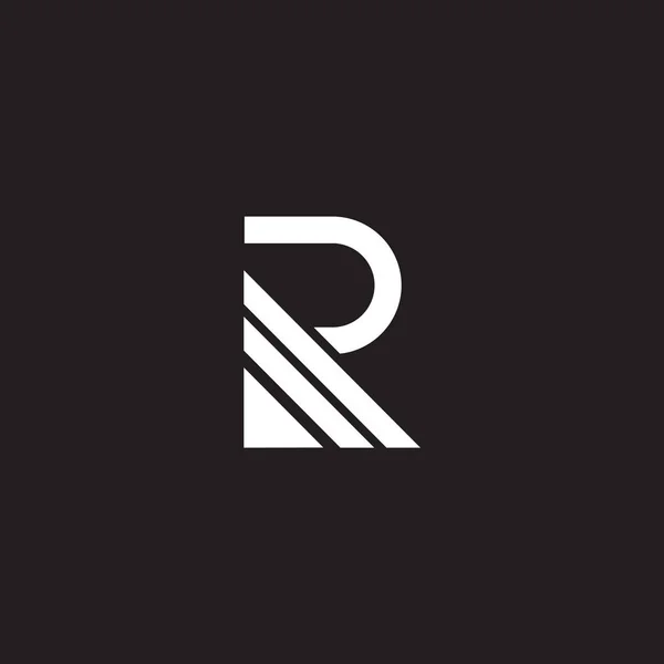 R harfi ilk simge logo tasarım şablonu — Stok Vektör