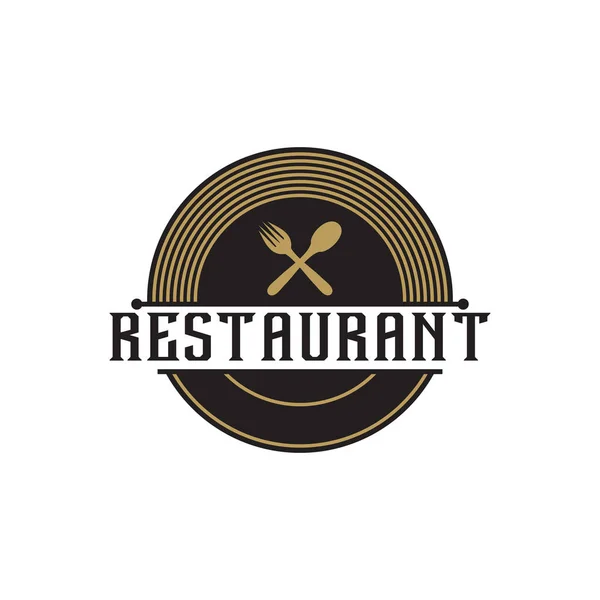 Restaurant logo design concept vector template — 스톡 벡터