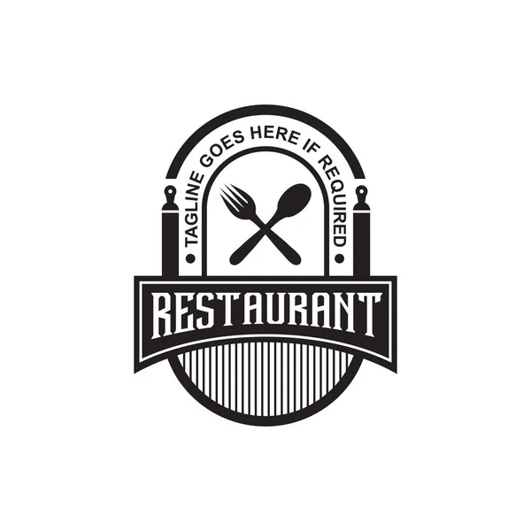 Diseño del logo del restaurante concepto vector plantilla — Archivo Imágenes Vectoriales