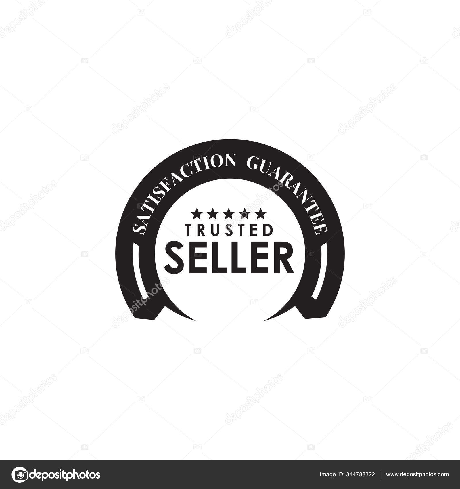 Trusted seller emblem logo design vector template ⬇ Vector Image by