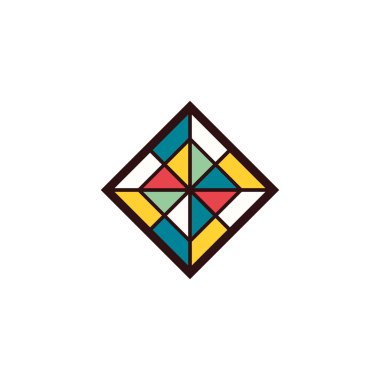 Rhombus shape icon logo design for business company