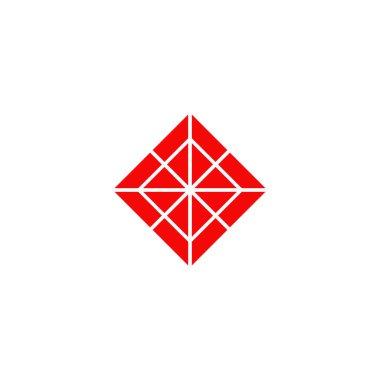 Rhombus shape icon logo design for business company