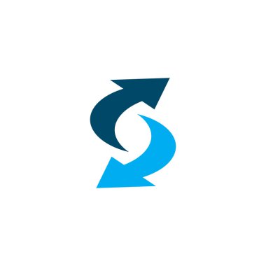 S letter arrow logo design template