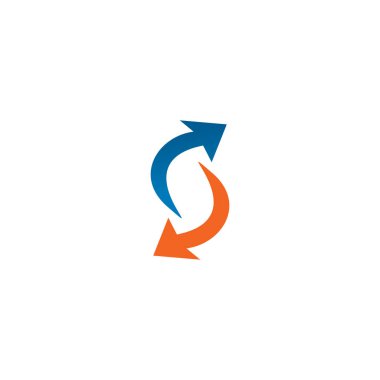 S letter arrow logo design template