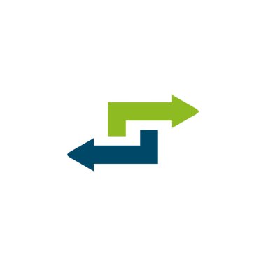 S letter arrow logo design template