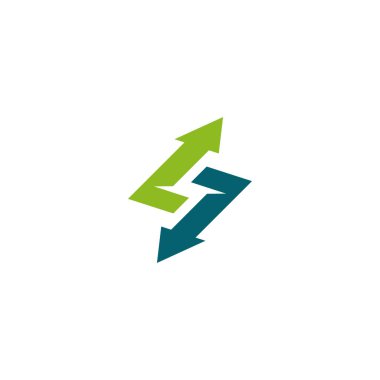 S letter arrow logo design template