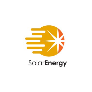 Solar energy industry logo design vector template