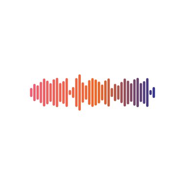 Sound wave music logo design vector template