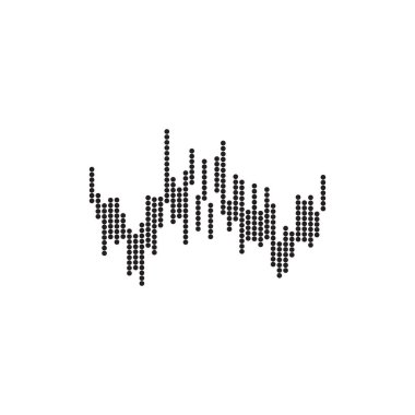 Sound wave music logo design vector template