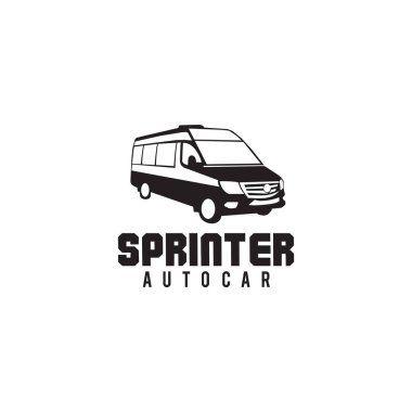 Sprinter car logo design vector template