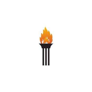 Torch logo tasarım vektör şablonu