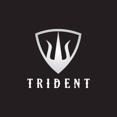Trident logo icon design vector template
