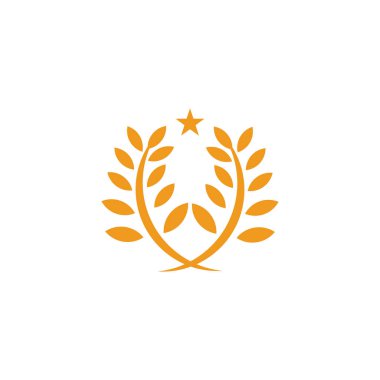 Agriculture wheat leaf icon logo design vector template