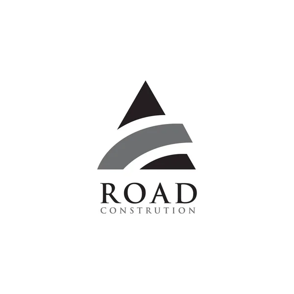 Modèle vectoriel de conception de logo d'entreprise de construction routière — Image vectorielle