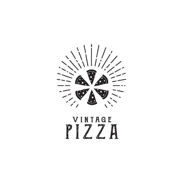 Pizza restaurante logotipo design vetor modelo —  Vetores de Stock