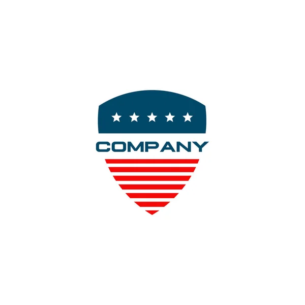 Modello vettoriale di progettazione logo della società di gestione della sicurezza — Vettoriale Stock