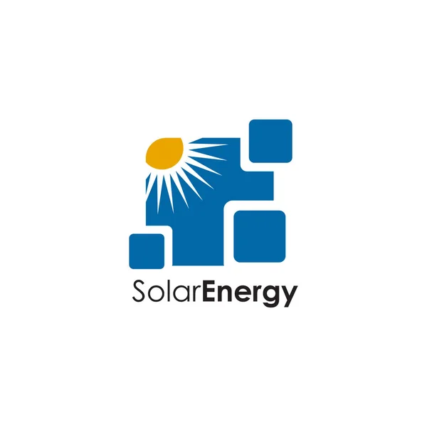 Solar energy industry logo design vector template