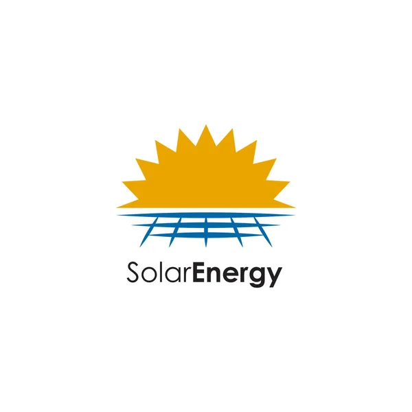 Solar energy industry logo design vector template — Stock Vector