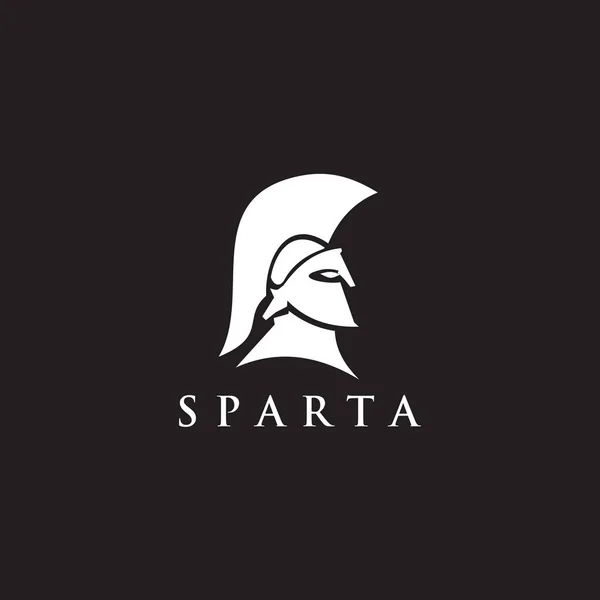 Spartaanse krijger helm logo ontwerp vector template — Stockvector