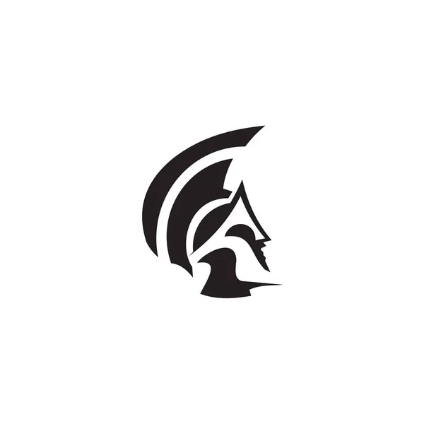 Spartaanse krijger helm logo ontwerp vector template — Stockvector