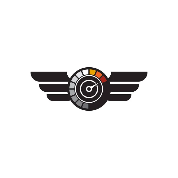 Modelo de vetor de design de logotipo de ícone de velocímetro — Vetor de Stock