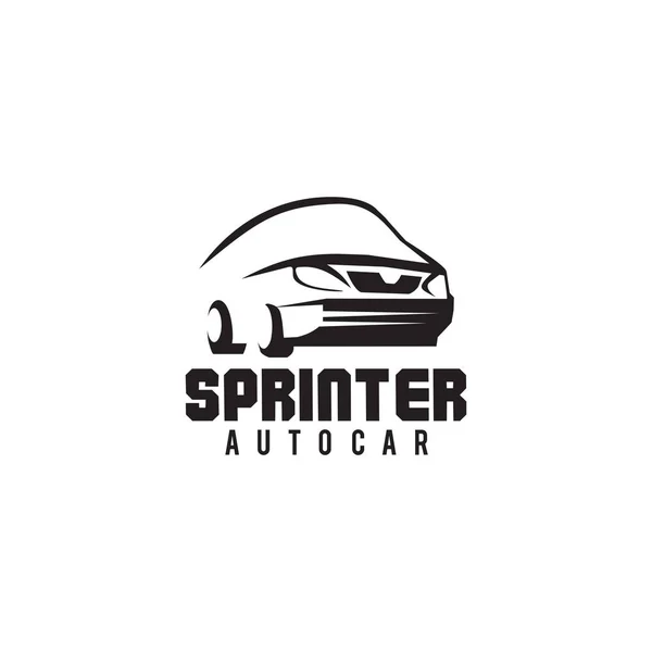 Sprinter car logo design vector template — 图库矢量图片