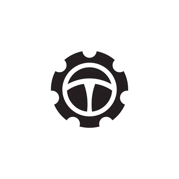 Icono de dirección del coche diseño del logotipo plantilla — Vector de stock