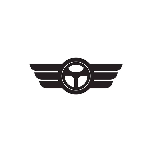 Modelo de design de logotipo de ícone de direção de carro — Vetor de Stock