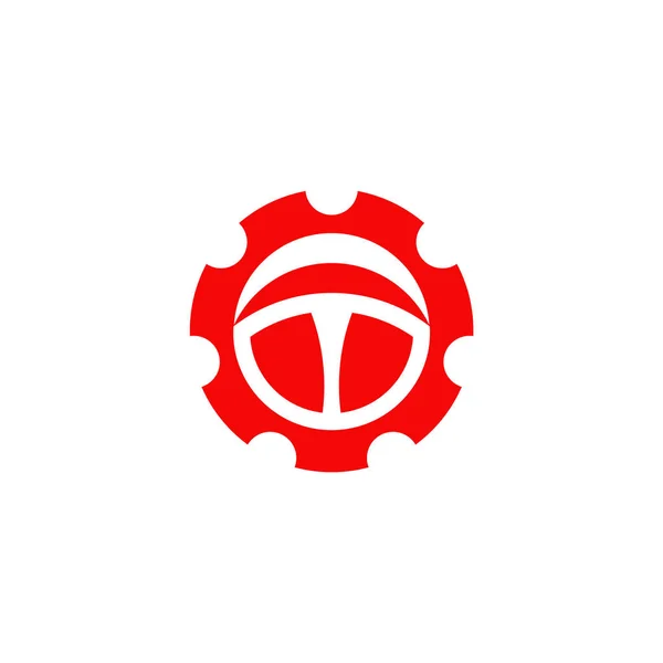 Car steering icon logo design template — 스톡 벡터