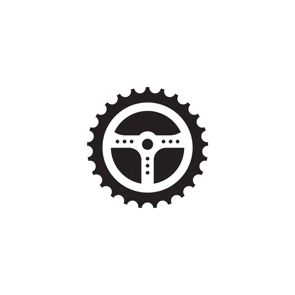 Car steering icon logo design template — Stock Vector