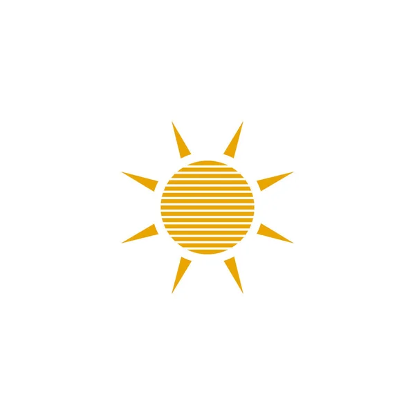 Modèle vectoriel de conception icône logo Sun — Image vectorielle