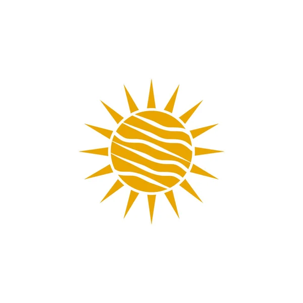 Modèle vectoriel de conception icône logo Sun — Image vectorielle