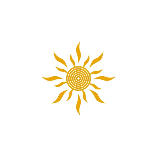 太陽のロゴアイコンデザインベクトルテンプレート — ストックベクタ
