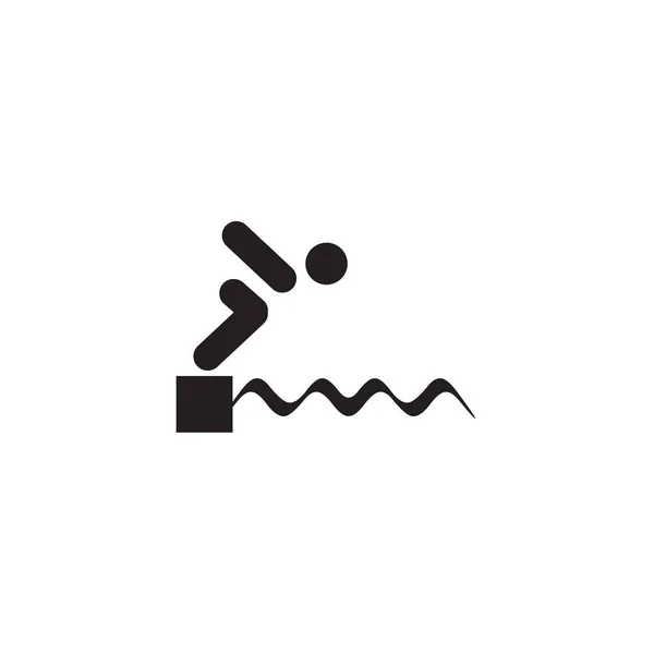 Club de natación diseño logo vector plantilla — Vector de stock
