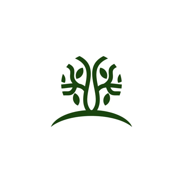 Modèle vectoriel d'inspiration design logo arbre — Image vectorielle