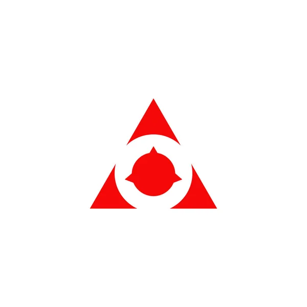 Templat desain logo ikon segitiga - Stok Vektor