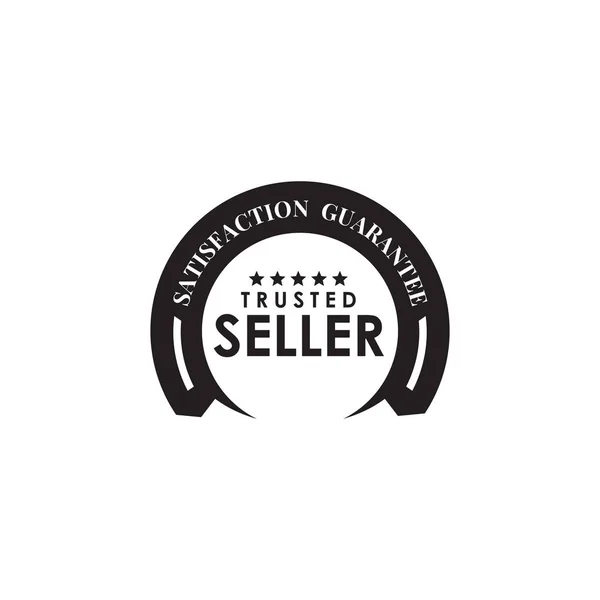 Modelo de vetor de design de logotipo de emblema de vendedor confiável — Vetor de Stock