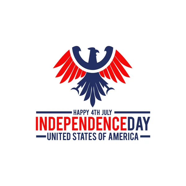 Plantilla de vector de diseño de logotipo de bandera y emblema estadounidense — Archivo Imágenes Vectoriales