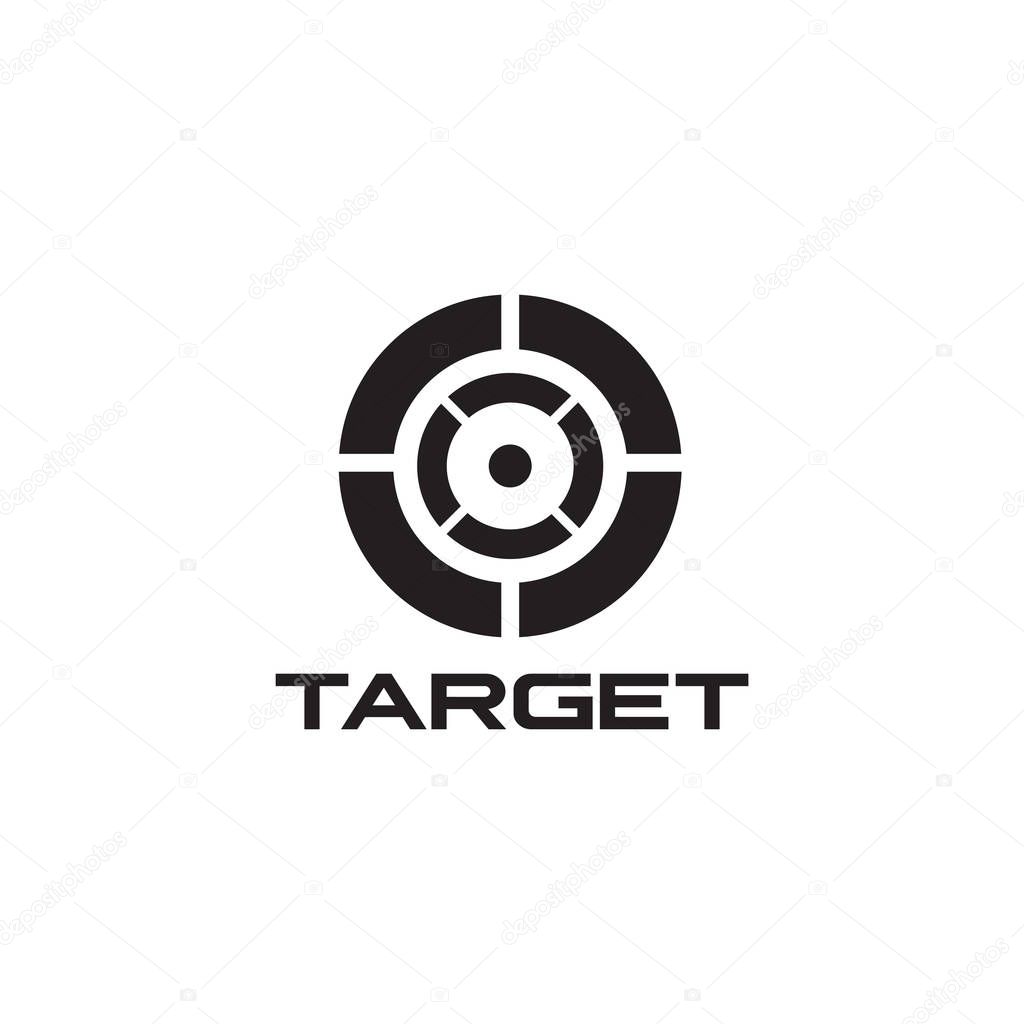 Target icon logo design vector illustration template