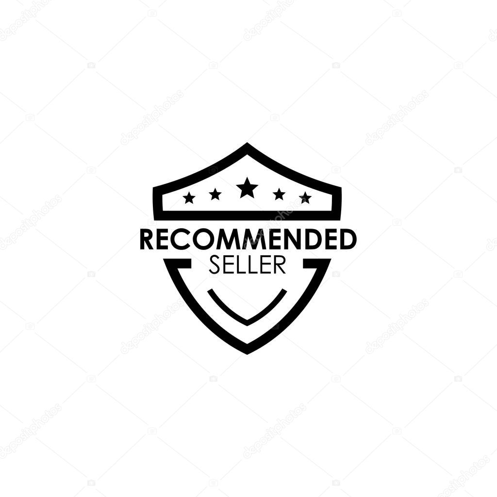 Trusted seller label emblem logo design vector template