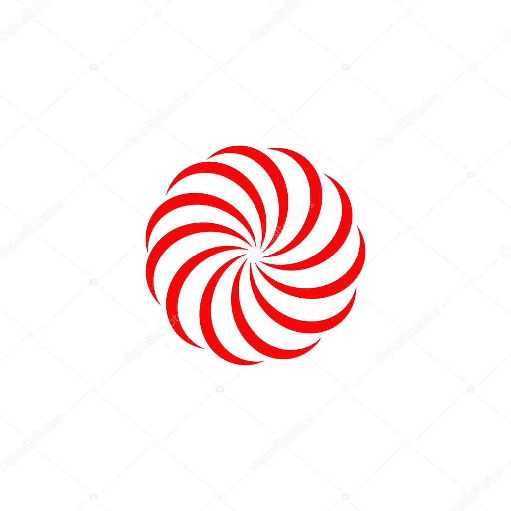 Twist icon logo design vector illustration template
