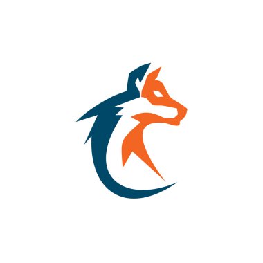 Wolf logo design vector illustration template