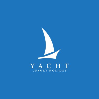 Yacht boat icon logo design vector template